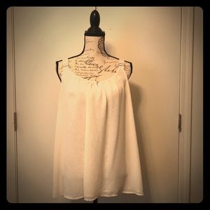 Lane Bryant Chiffon Tank Cream Size 20
